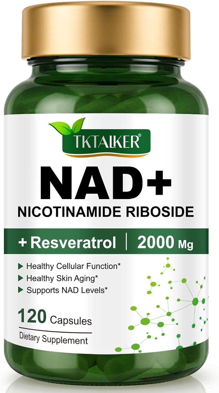 NAD Supplement 2000 Mg 120 Capsules True NAD and Resveratrol 1