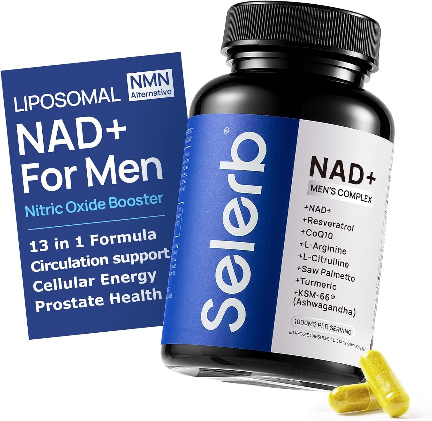 Selerb NAD+ Supplements for Men Nitric Oxide Prostate Health Supplements for Men 1