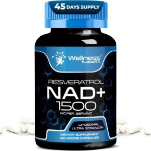 WELLNESS LABSRX NAD Supplement 1500mg USA Made Liposomal NAD+ 1