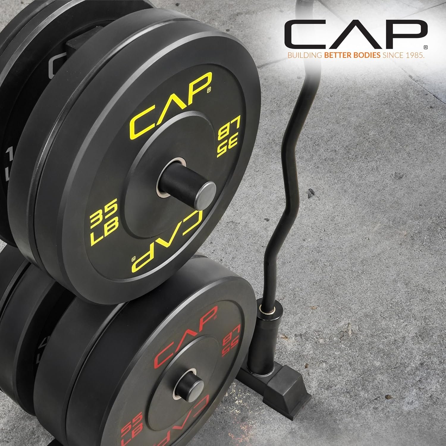 CAP Barbell 2-Inch Olympic Bumper Plate Weight Set - Image 8