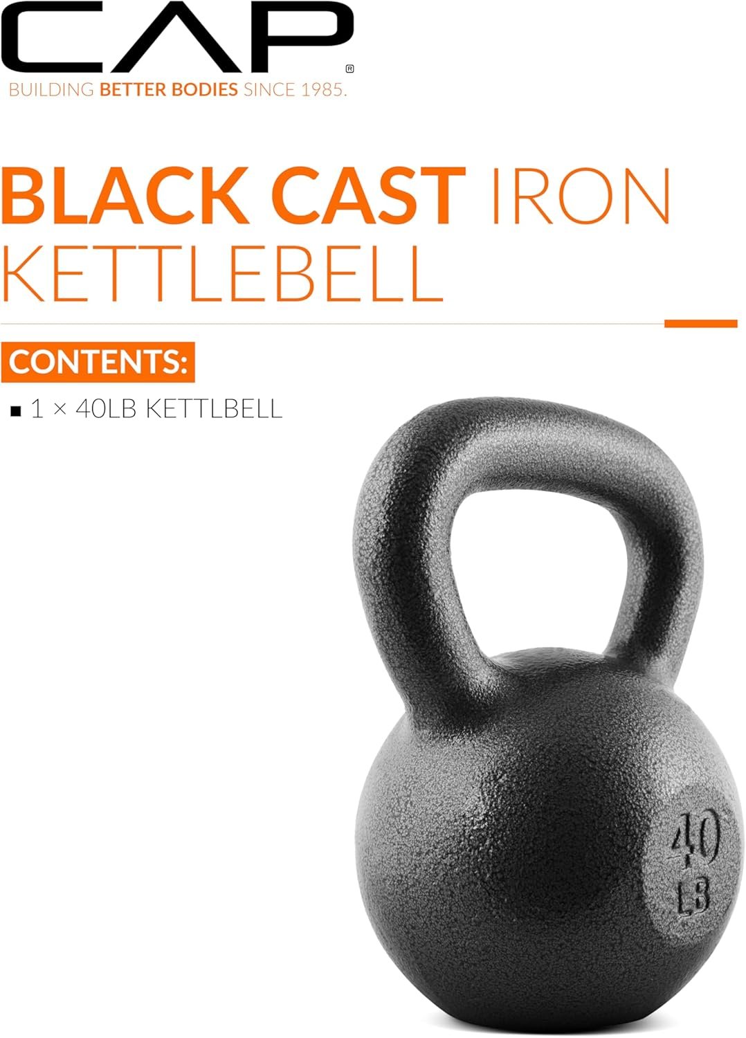 CAP Barbell Cast Iron Kettlebell - Coated Options, Singles and Sets 1