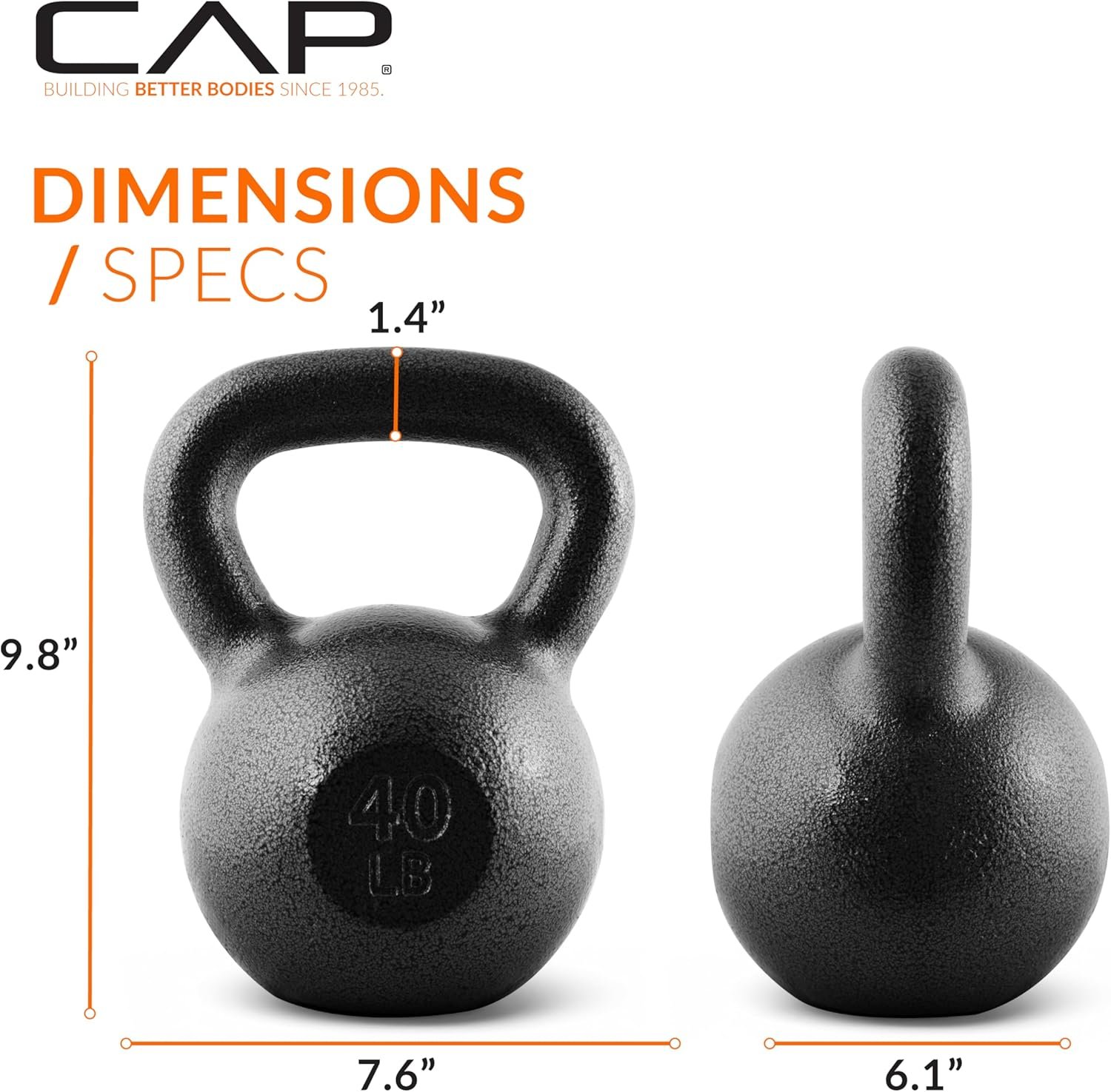 CAP Barbell Cast Iron Kettlebell - Coated Options, Singles and Sets 3