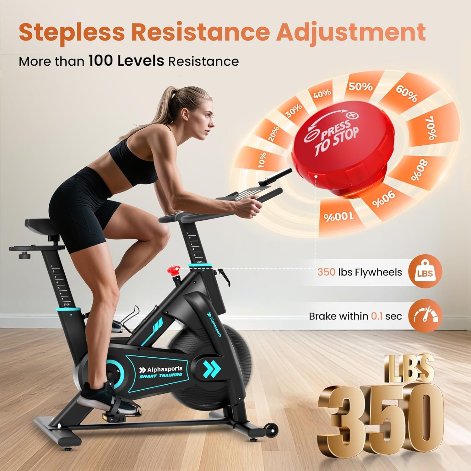 Exercise Bike Adjustable Magnetic Stationary Bike - Image 5