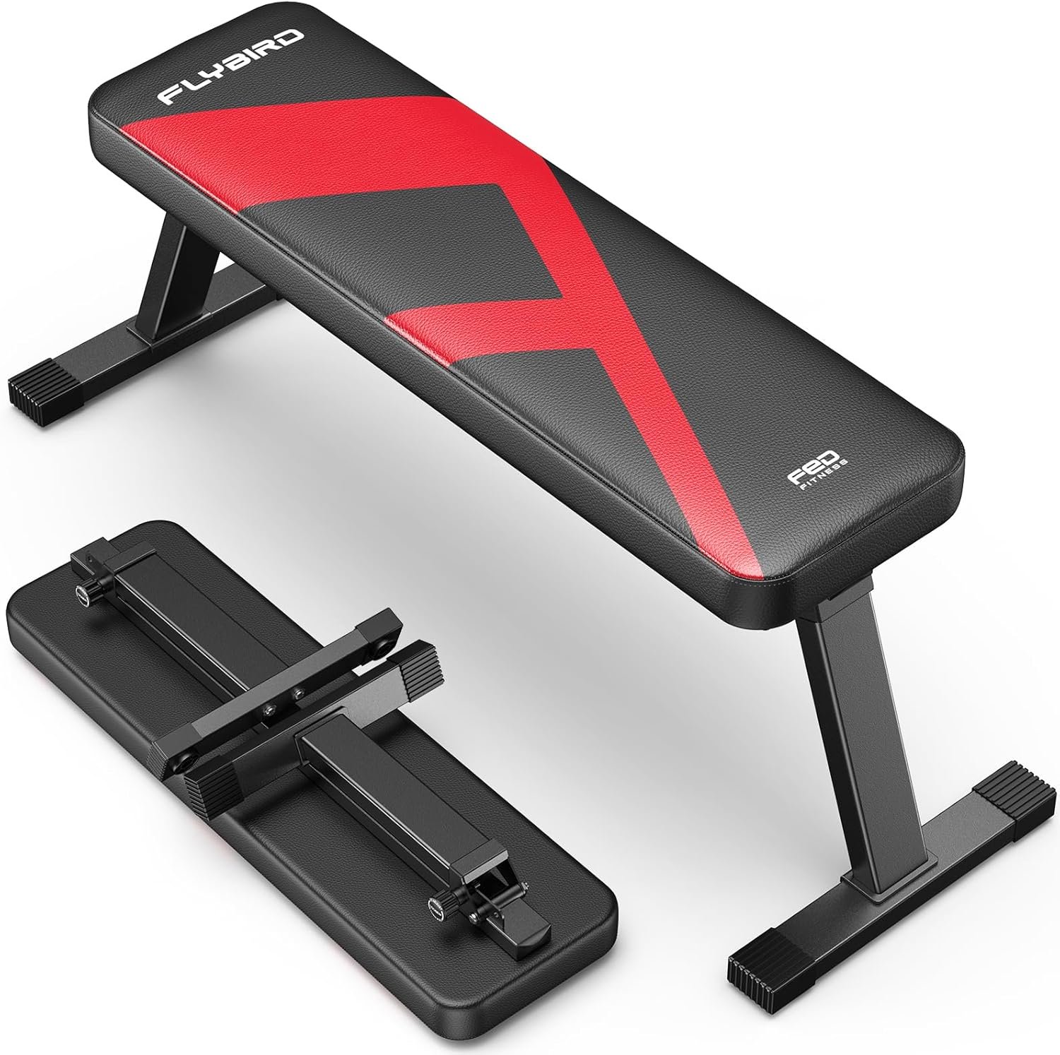 FLYBIRD Flat Bench Foldable Flat Weight Bench Easy Assembly