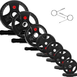 Fitvids Olympic Cast Iron 2-Inch Weight Plates for Strength Training