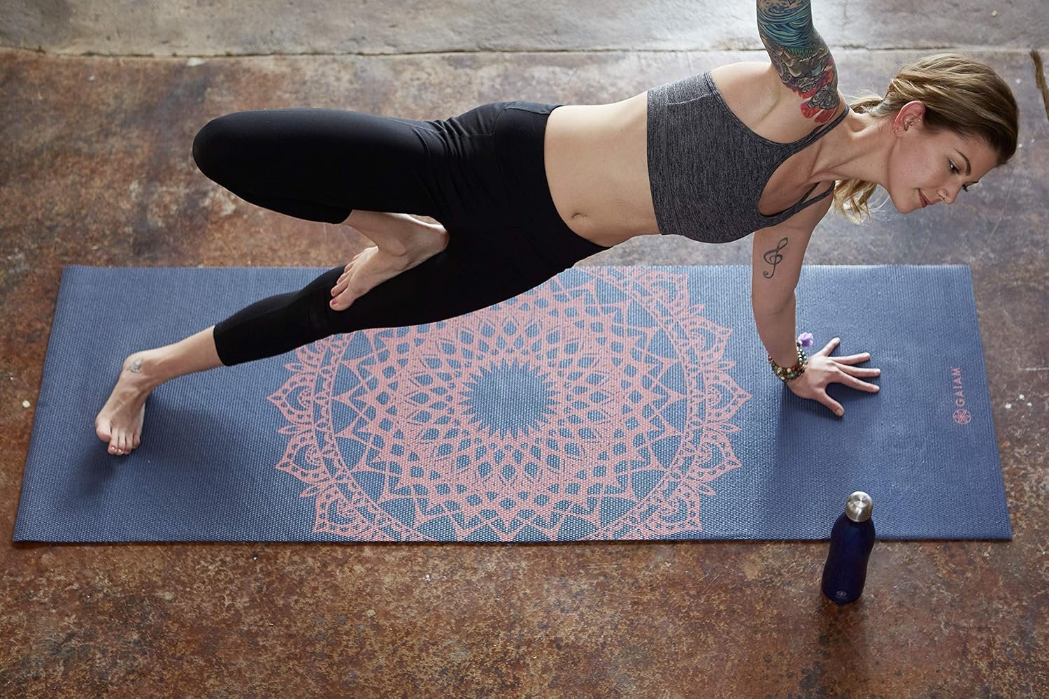 Gaiam Print Yoga Mat Non Slip Exercise Mat - Image 6