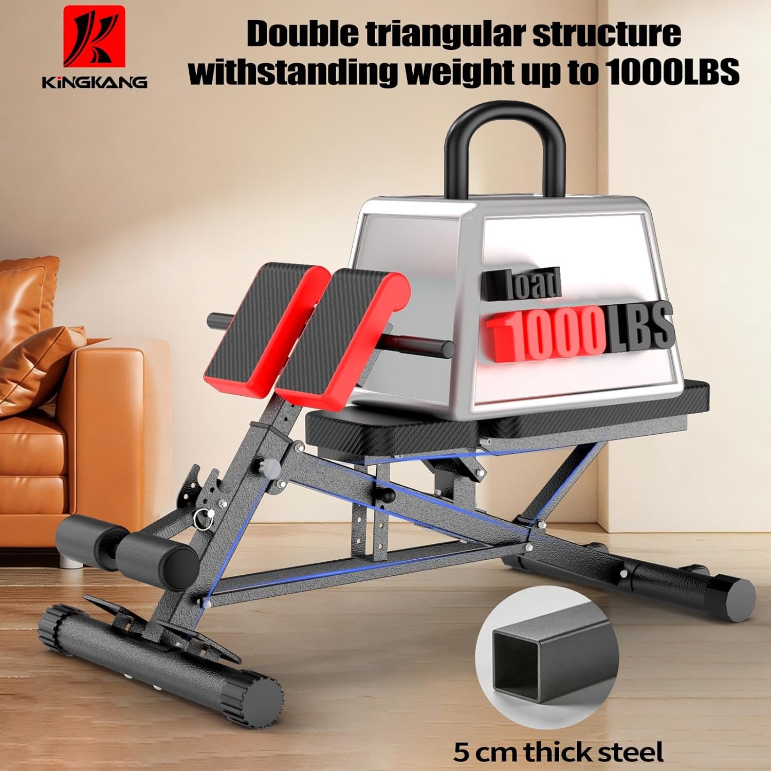 K KiNGKANG Adjustable Weight Bench Multi-Functional Roman Chair 1