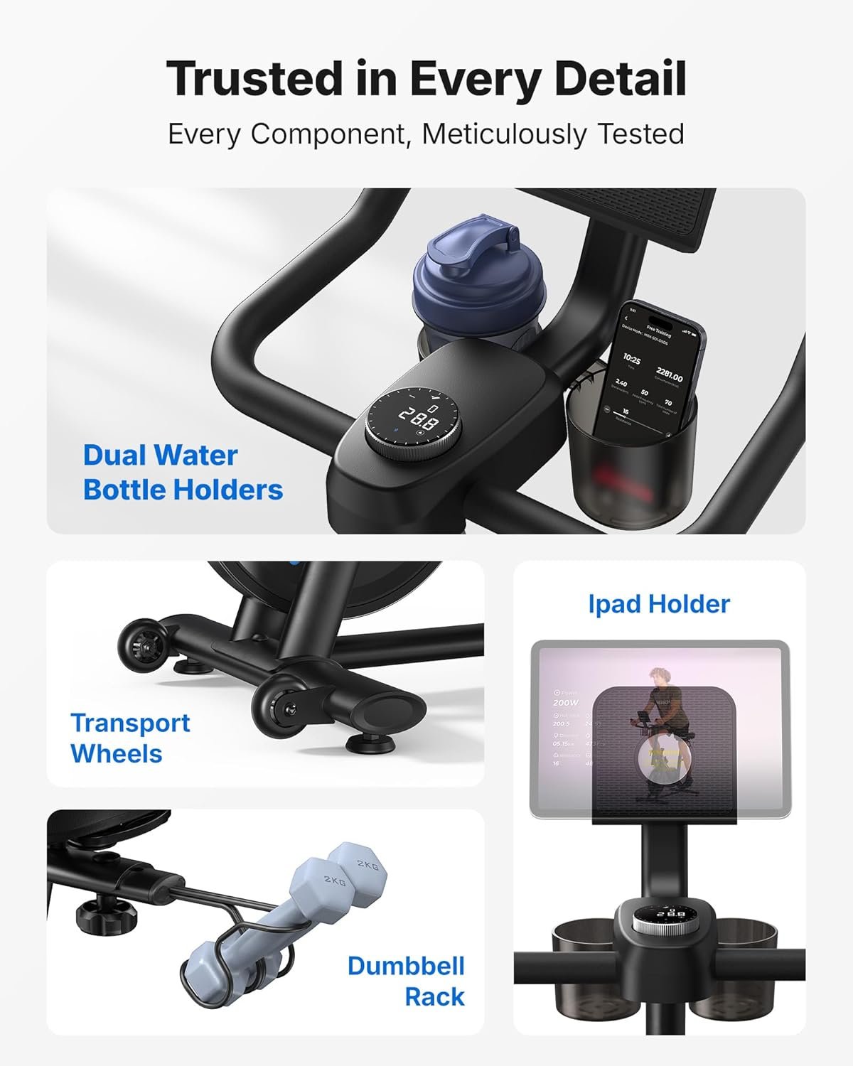 MERACH Exercise Bike Brake Pad Stationary Bike - Image 8