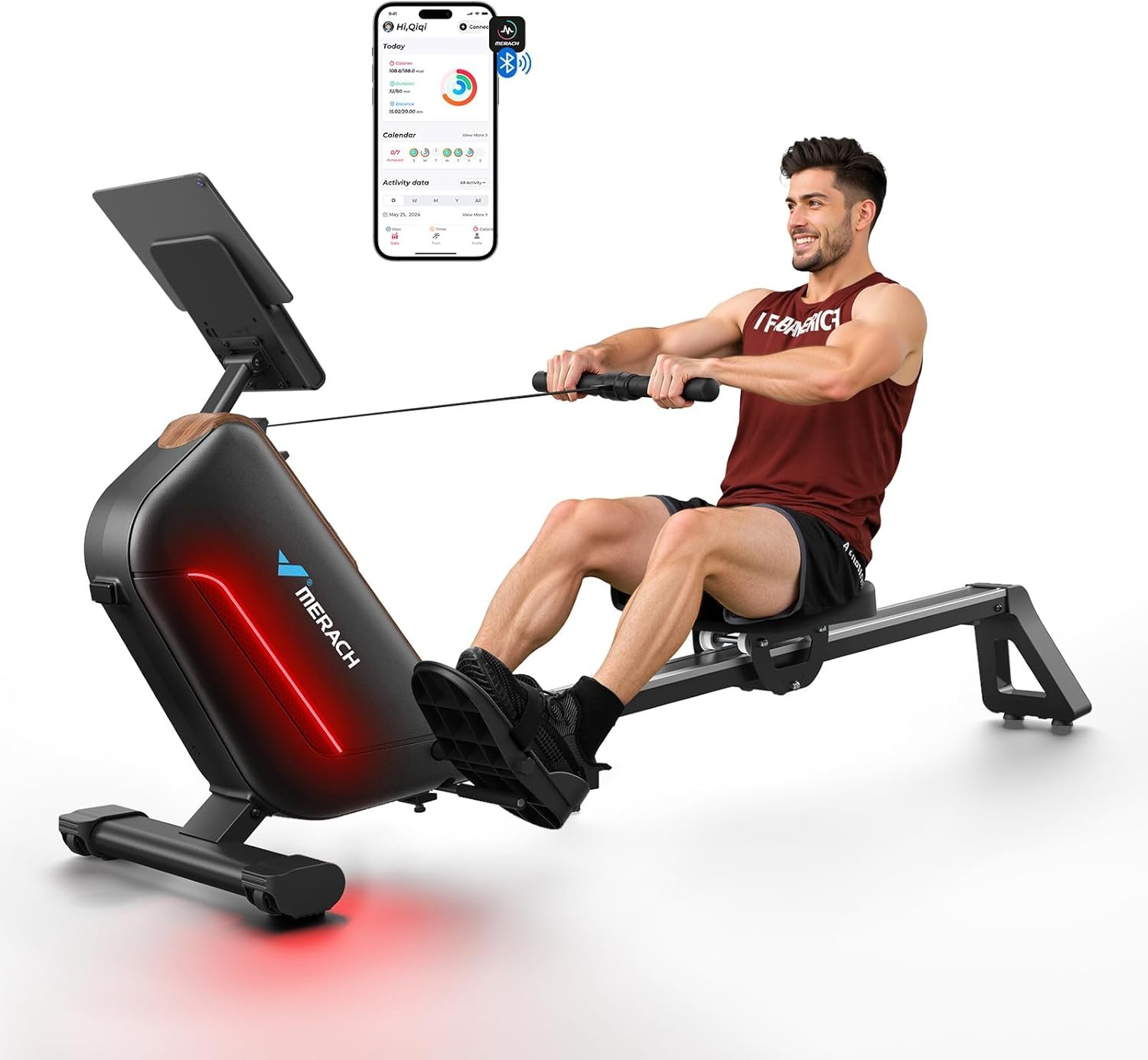 MERACH Rowing Machines for Home Powerful Electromagnetic Row Machine