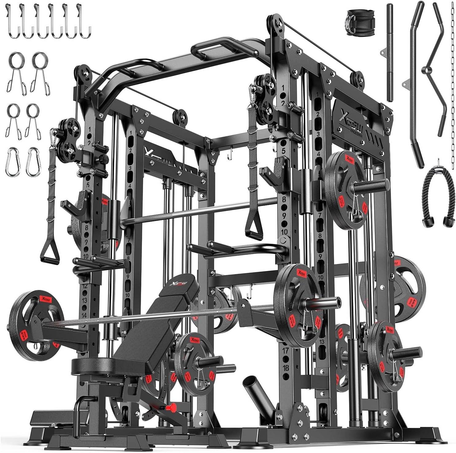 Multi-Purpose Squat Rack Smith Machine Weight Rack Set