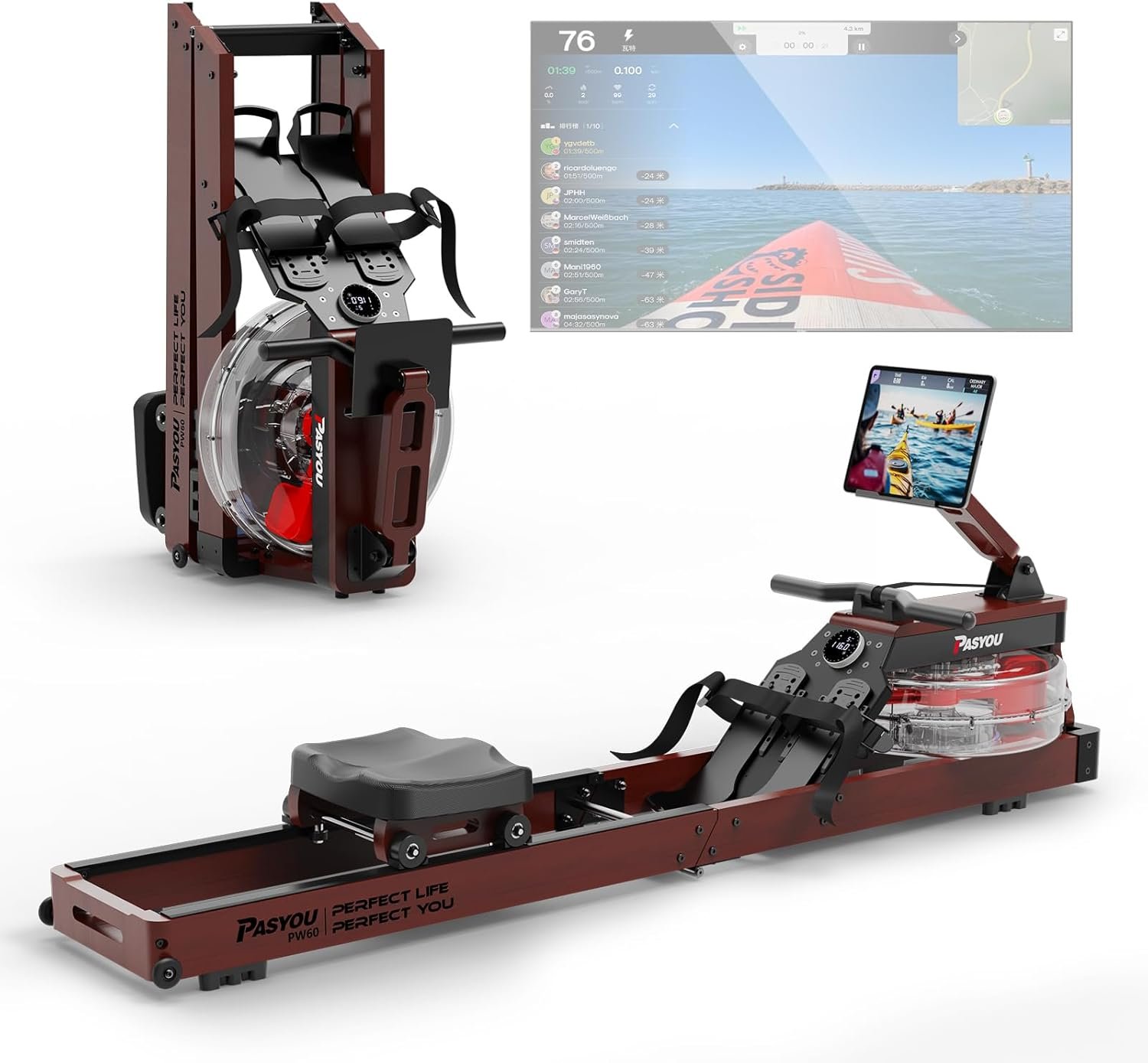 PASYOU Water Rowing Machine for Home