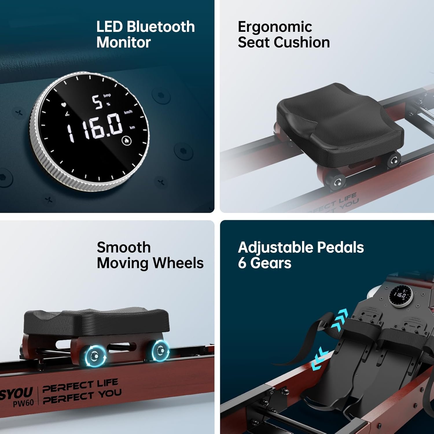 PASYOU Water Rowing Machine for Home - Image 8