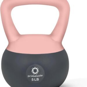Primasole Soft Kettlebell - Anti-Slip Grip Neoprene Material Light Gray or Light Blue