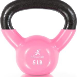 ProsourceFit Vinyl Coated Cast Iron Kettlebell for Full Body Fitness Workout