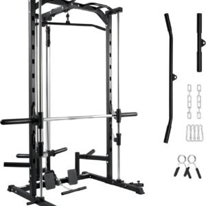 RitFit Smith Machine Power Rack with LAT-Pull Down System