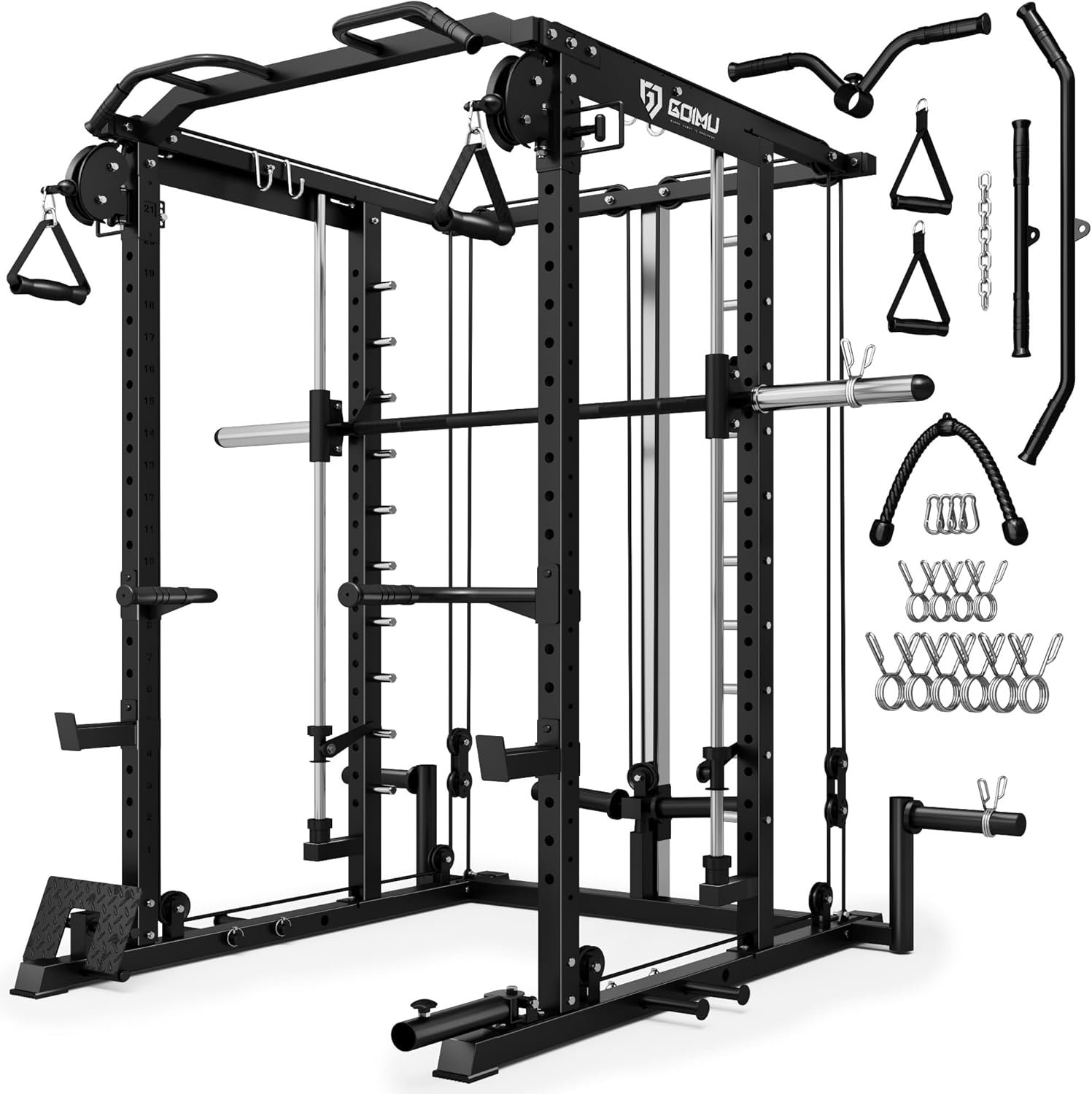 S1-V4 Smith Machine 2000LBS Power Cage with Cable Crossover System
