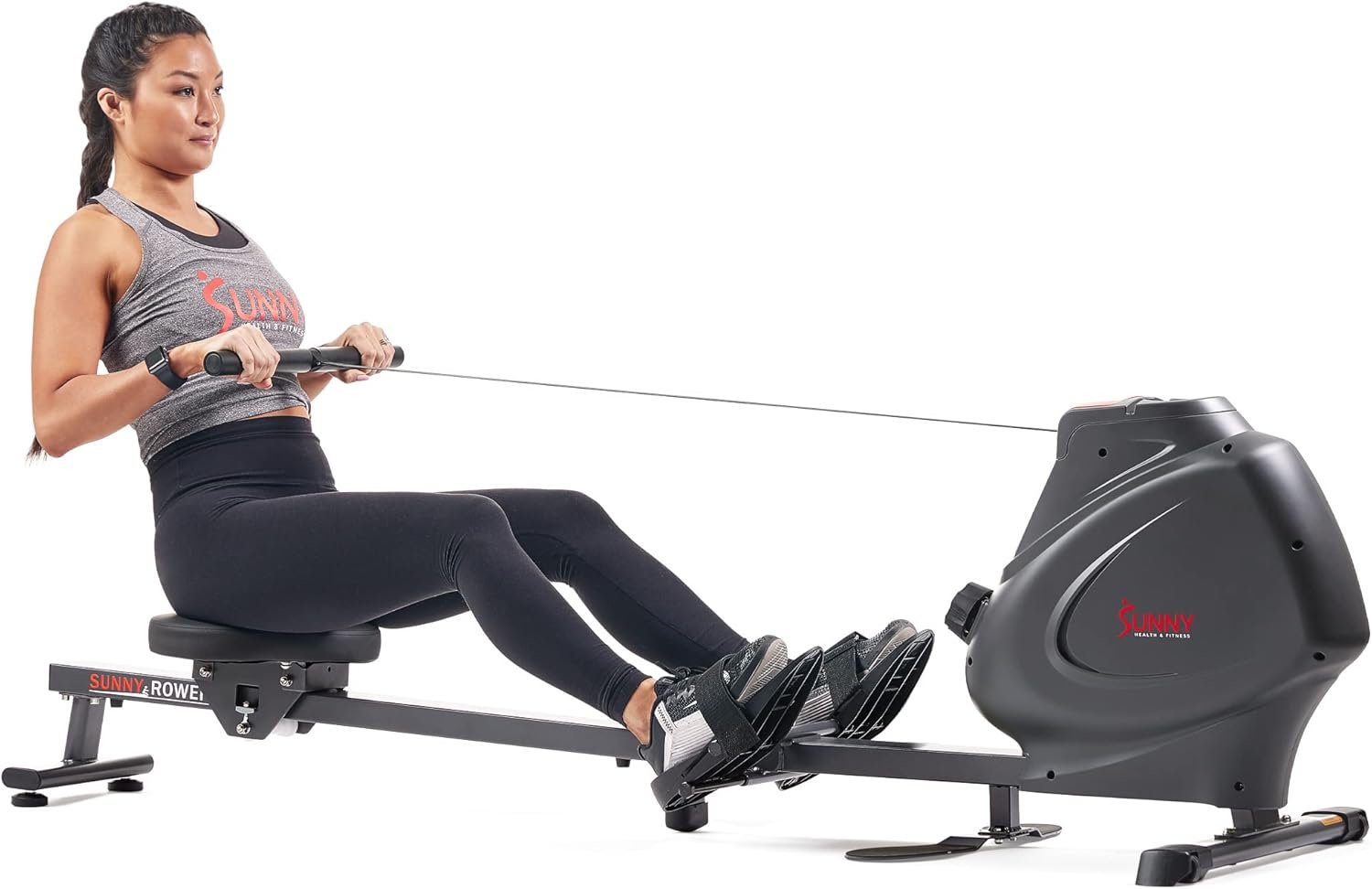 Sunny Health and Fitness Multi-Function Premium Magnetic Rowing Machine