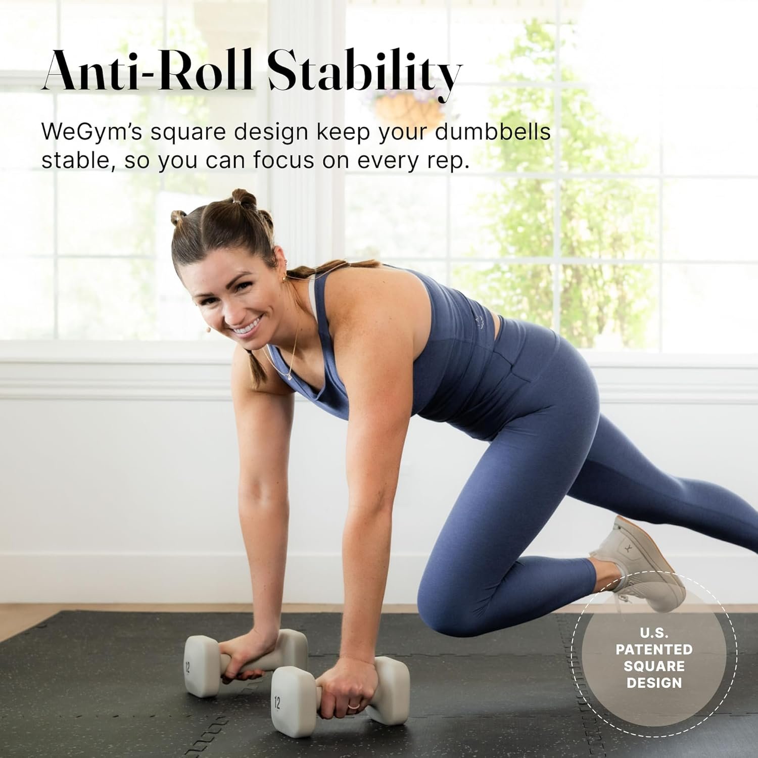 WeGym SafeGrip Square Dumbbells with Anti Slip Handles 3