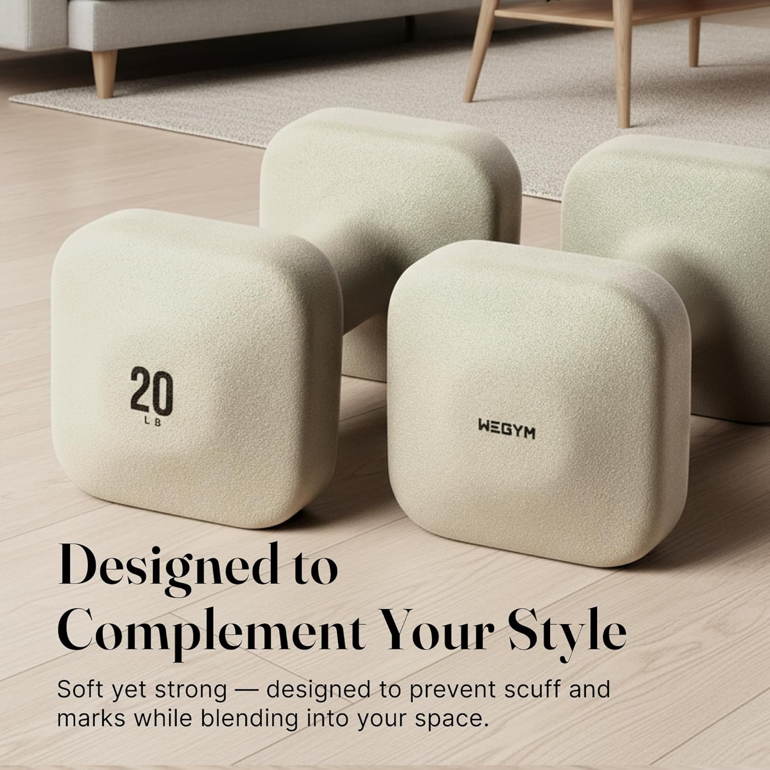 WeGym SafeGrip Square Dumbbells with Anti Slip Handles 4