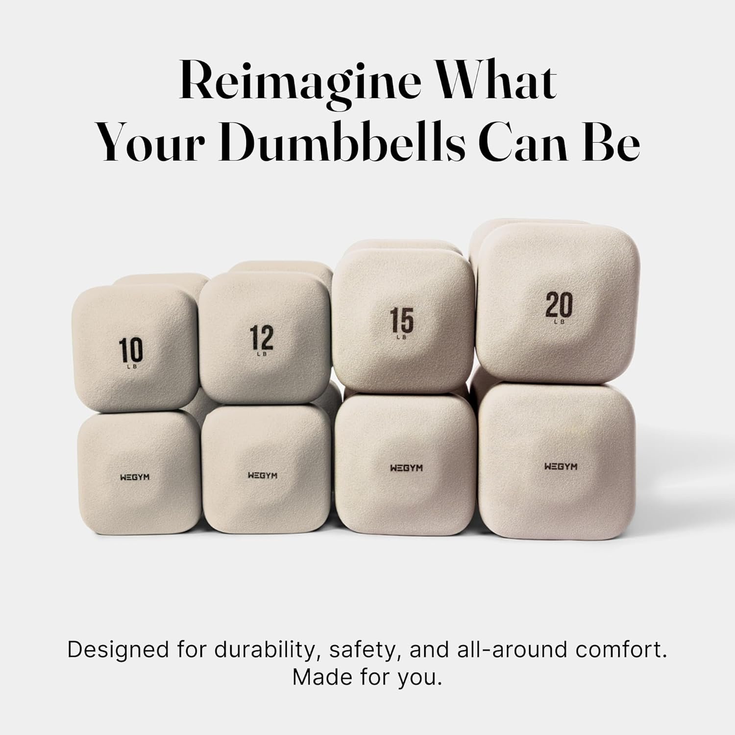 WeGym SafeGrip Square Dumbbells with Anti Slip Handles 6