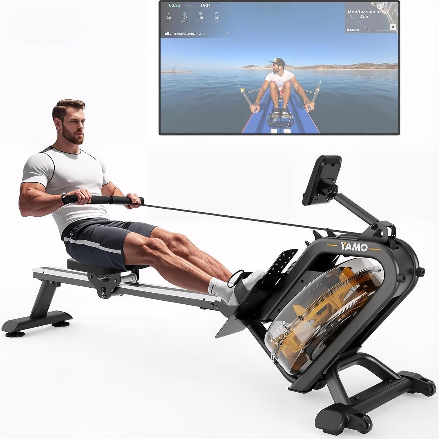 YAMO Water Rowing Machine for Home