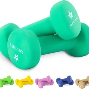 Yes4All 5 lbs Dumbbells Neoprene with Non Slip Grip