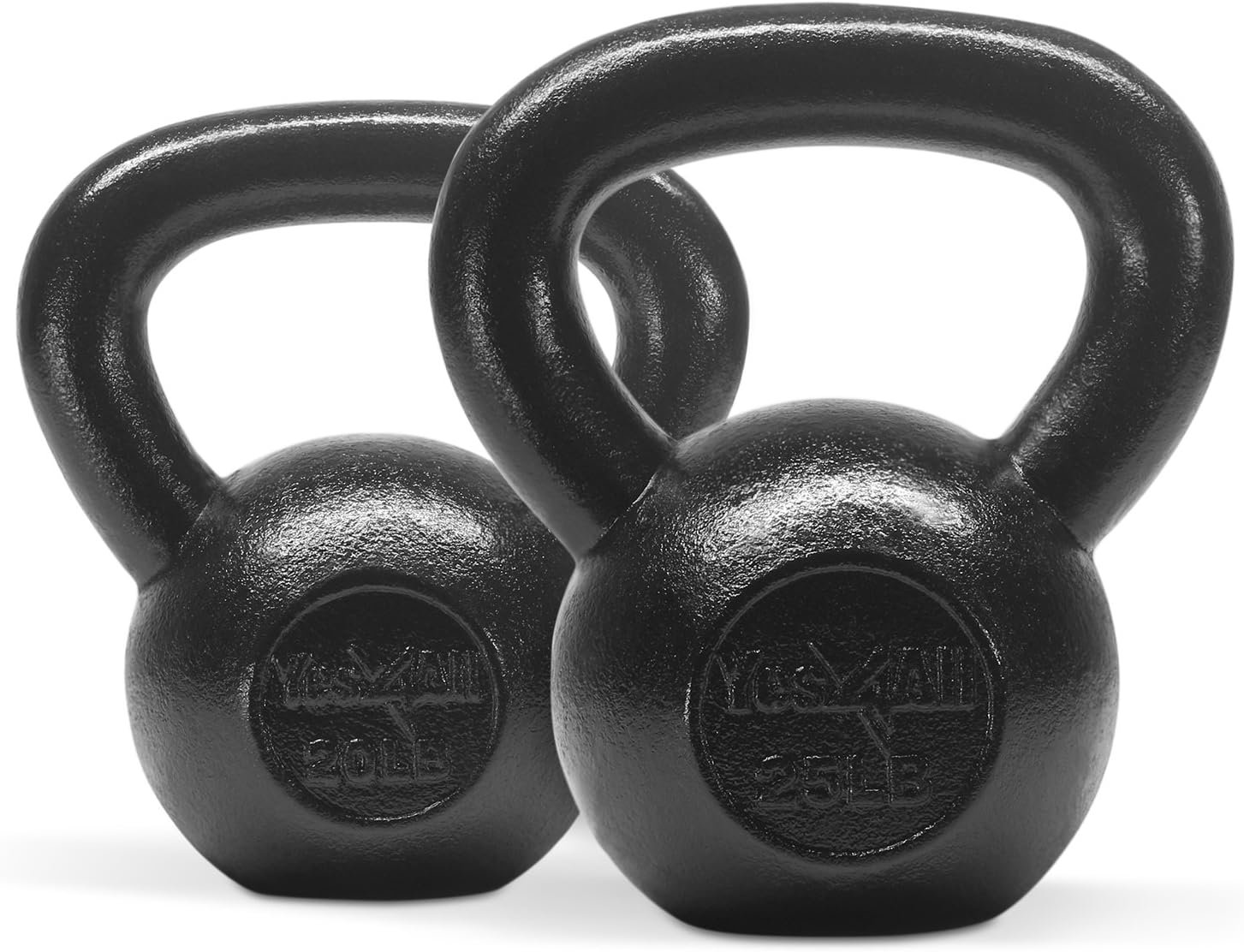 Yes4All Kettlebell Set 45LB Cast Iron Strength Training Kettlebells