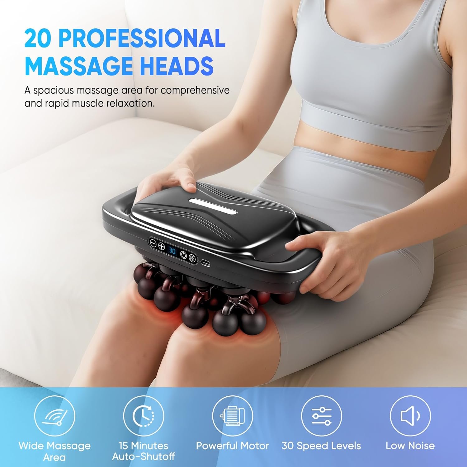 20-Head Massage Gun Set Deep Tissue Massager - Image 4