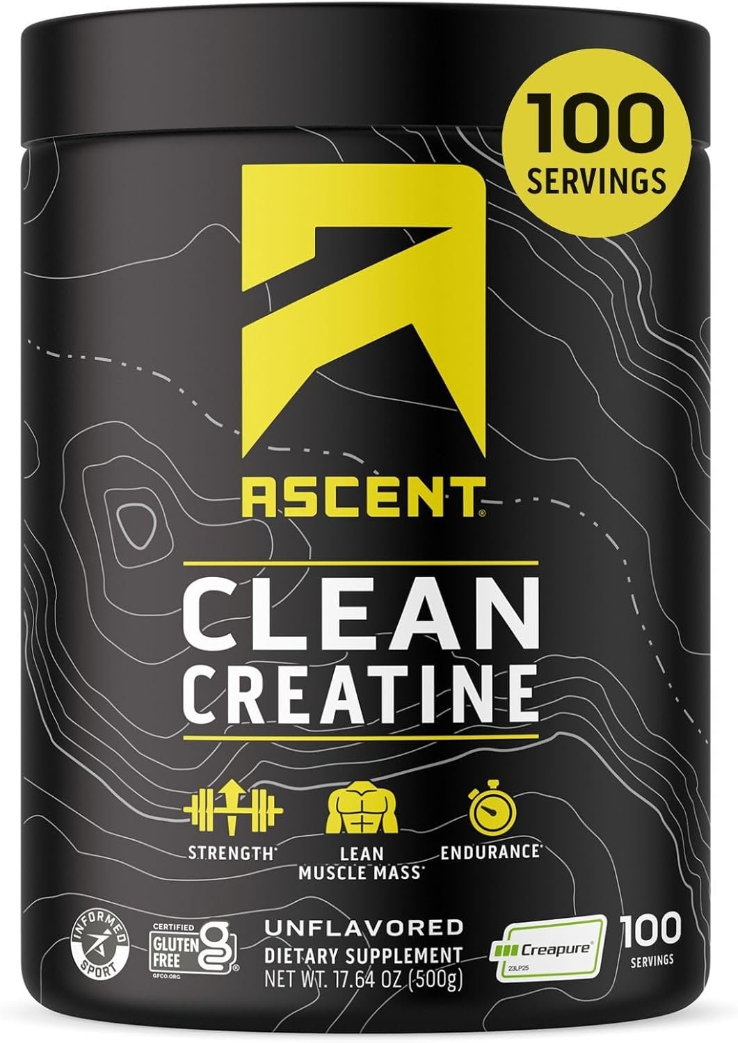 Ascent Clean Creatine Monohydrate Powder Creapure 4