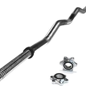 Cap Barbell 47-Inch Standard Threaded Solid Easy Curl Bar