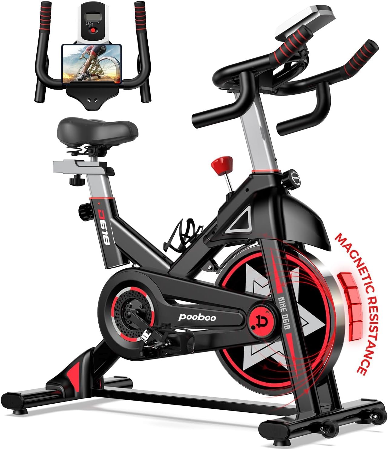 Exercise Bike Pooboo Stationary Bike for Home Gym 1