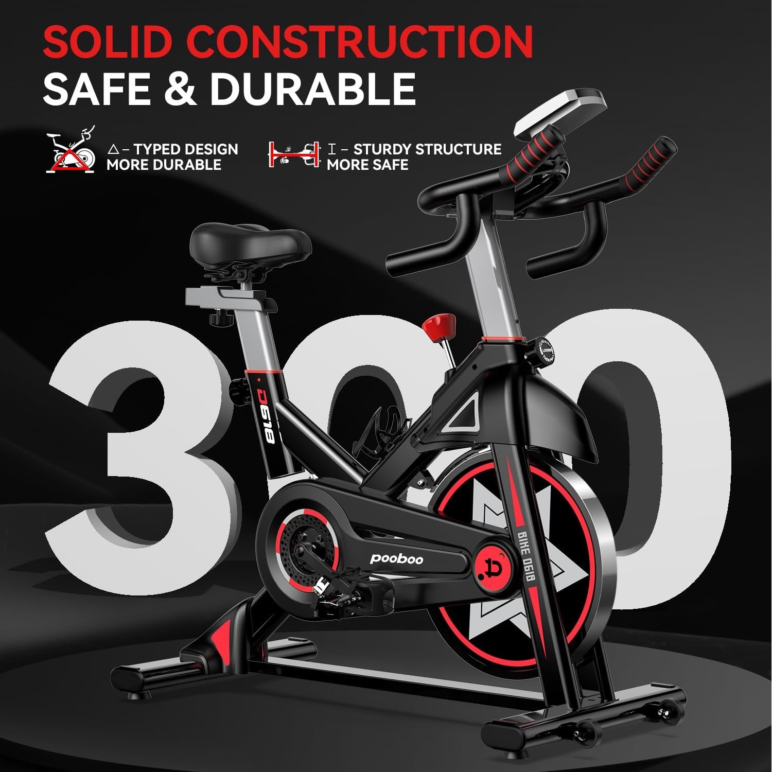 Exercise Bike Pooboo Stationary Bike for Home Gym - Image 7