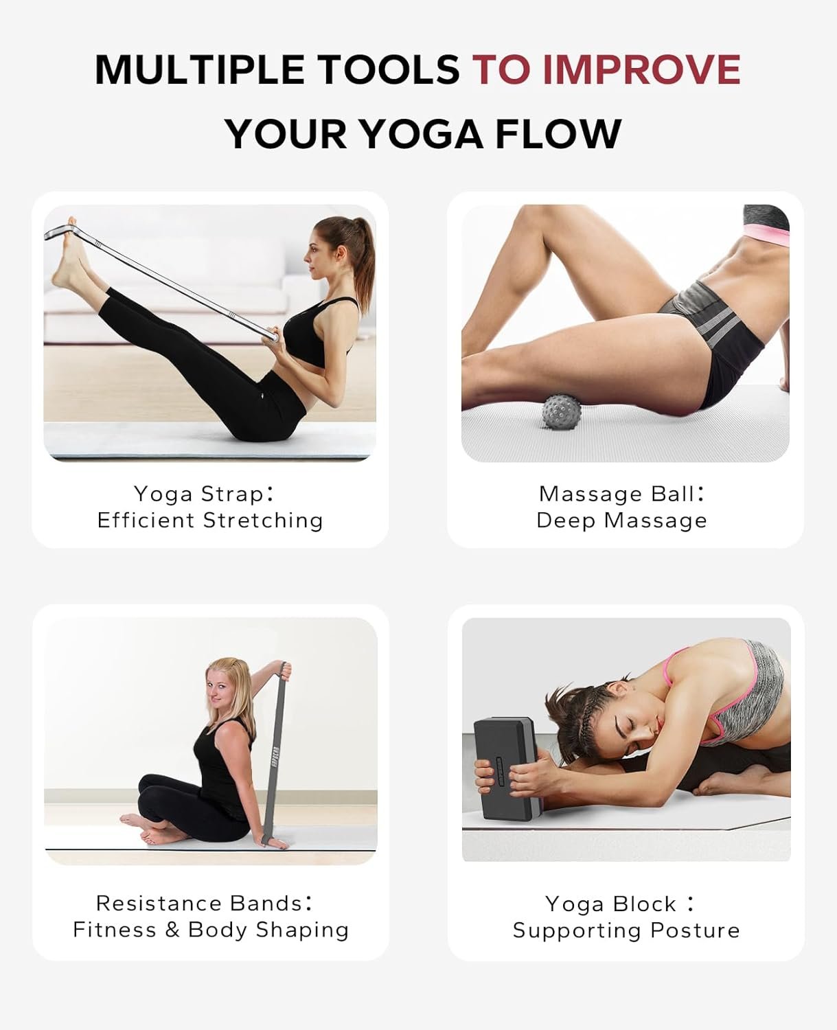 HAPBEAR Yoga Blocks 2 Pack - 9x6x3in - Image 7