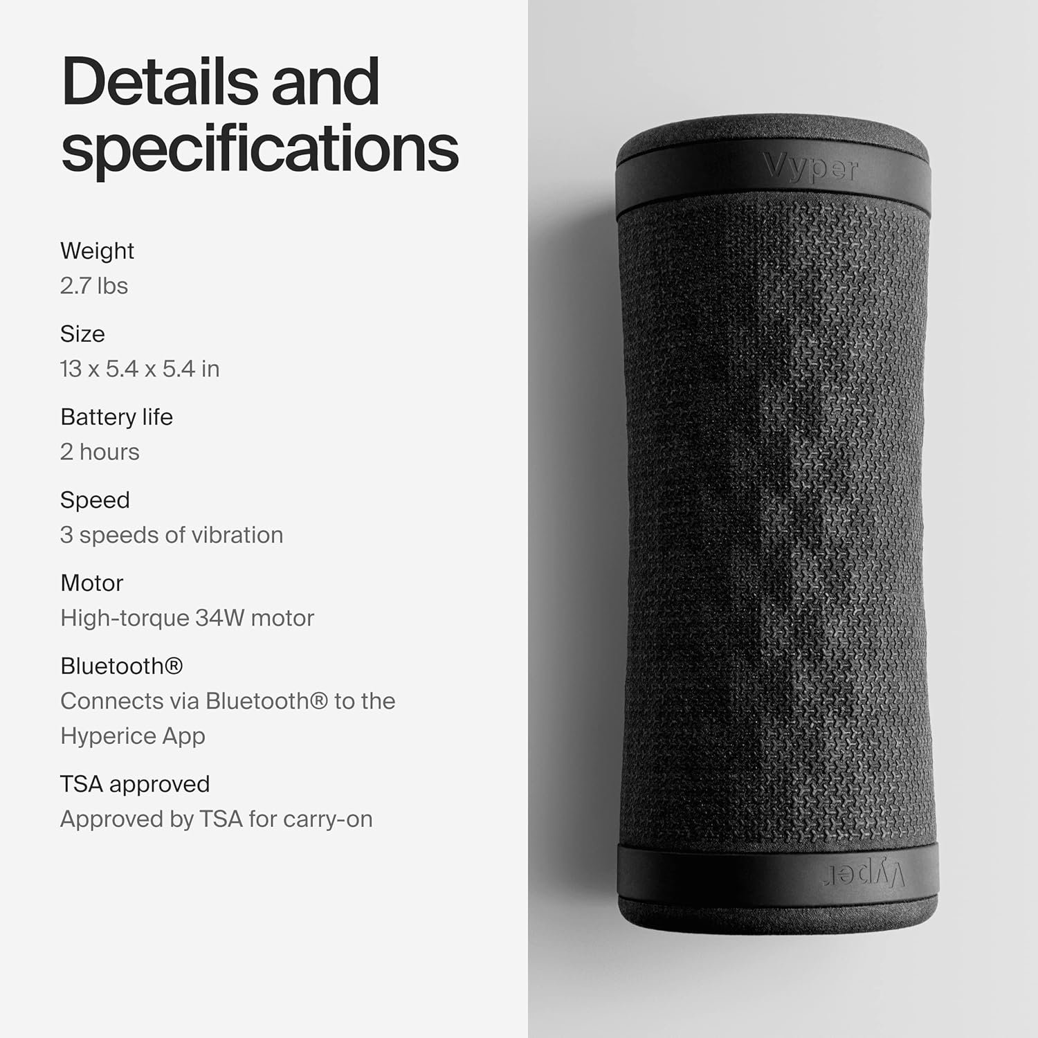 Hyperice Vyper 3 Powerful High-Intensity Vibrating Foam Roller - Image 5