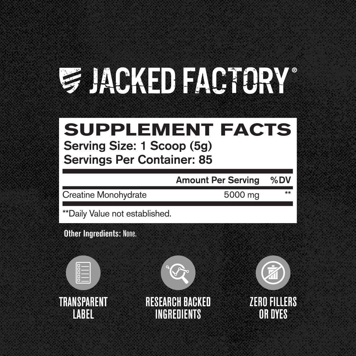 Jacked Factory Creatine Monohydrate Powder 425g - Image 7