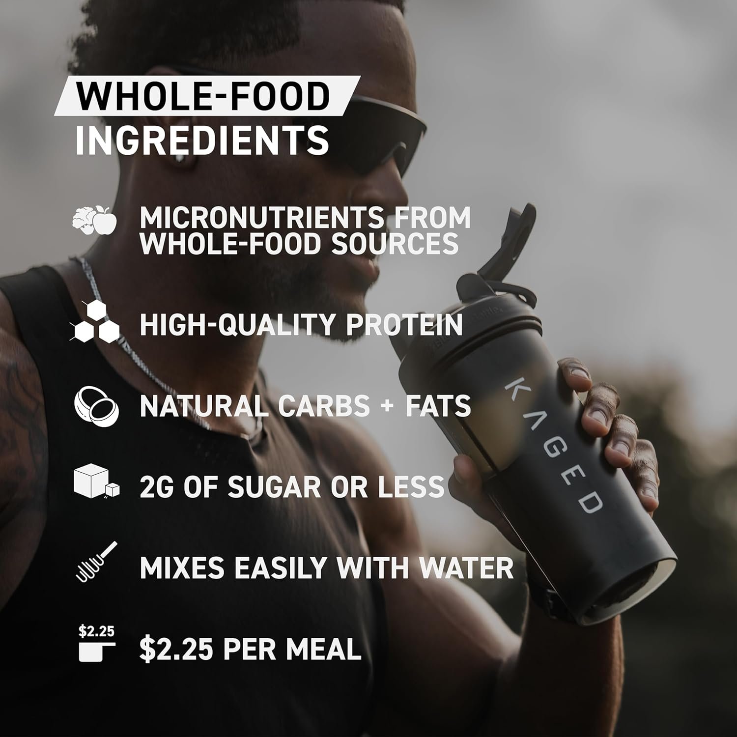 Kaged Clean Meal Powder Vanilla Cake Meal Replacement Shake - Image 5