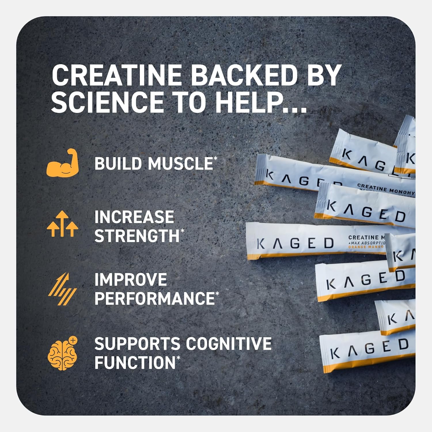 Kaged Creatine Monohydrate Micronized Powder Stick Packs - Image 3