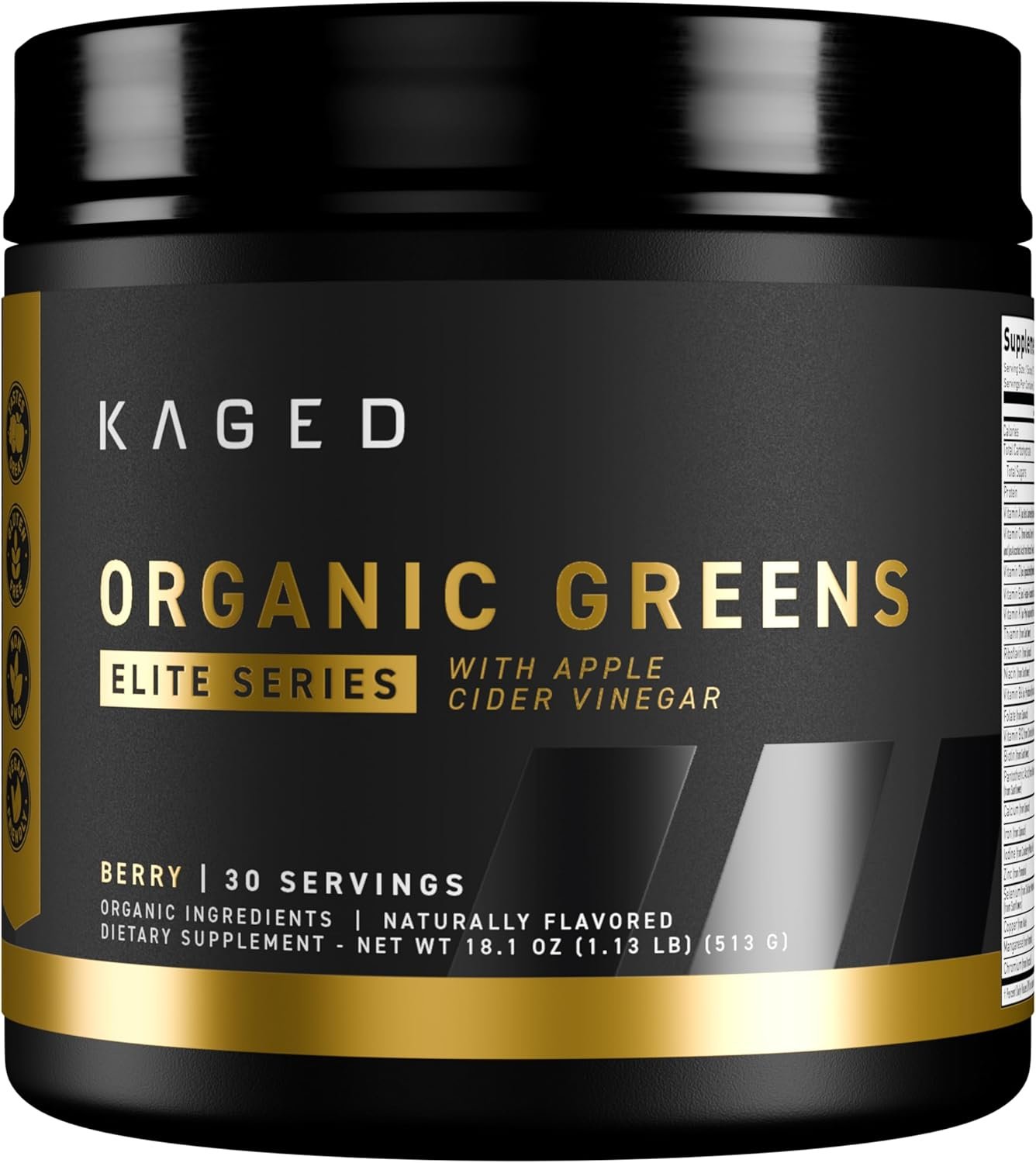Kaged Organic Greens Elite Superfood and Greens Powder with Apple Cider Vinegar