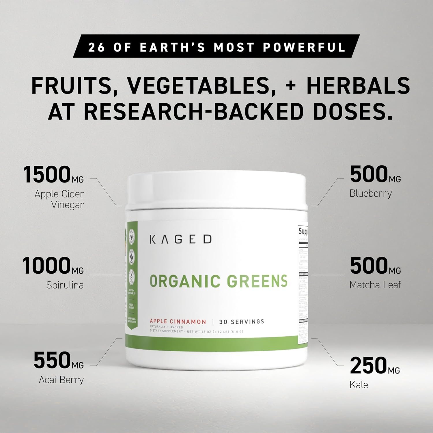 Kaged Organic Greens Superfood Powder - Image 3