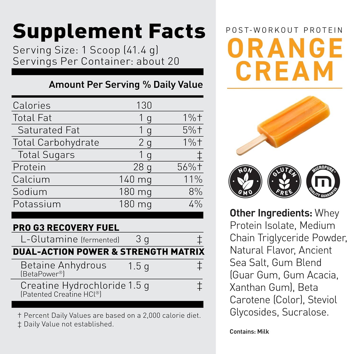 Kaged Post Workout Protein Powder Orange Cream - Image 8