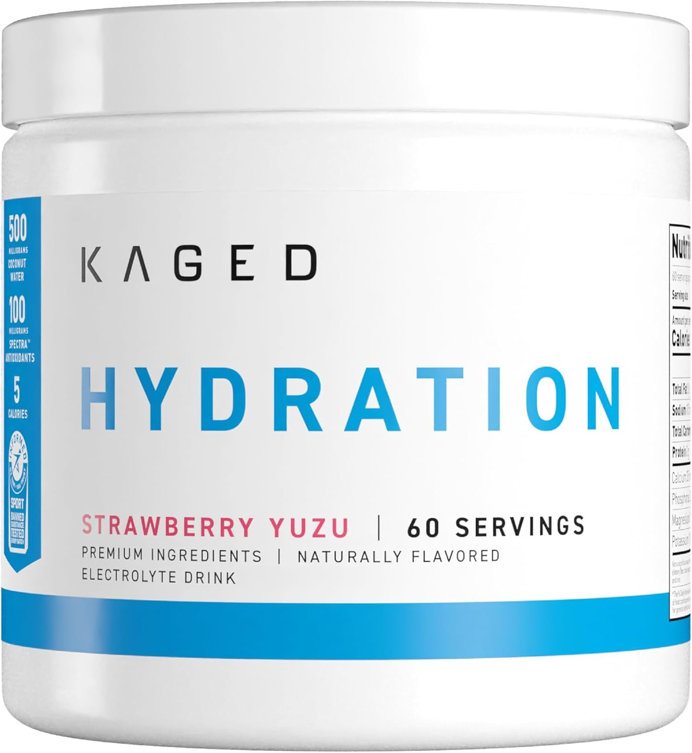Kaged Sugar Free Hydration 5 Key Electrolytes Strawberry