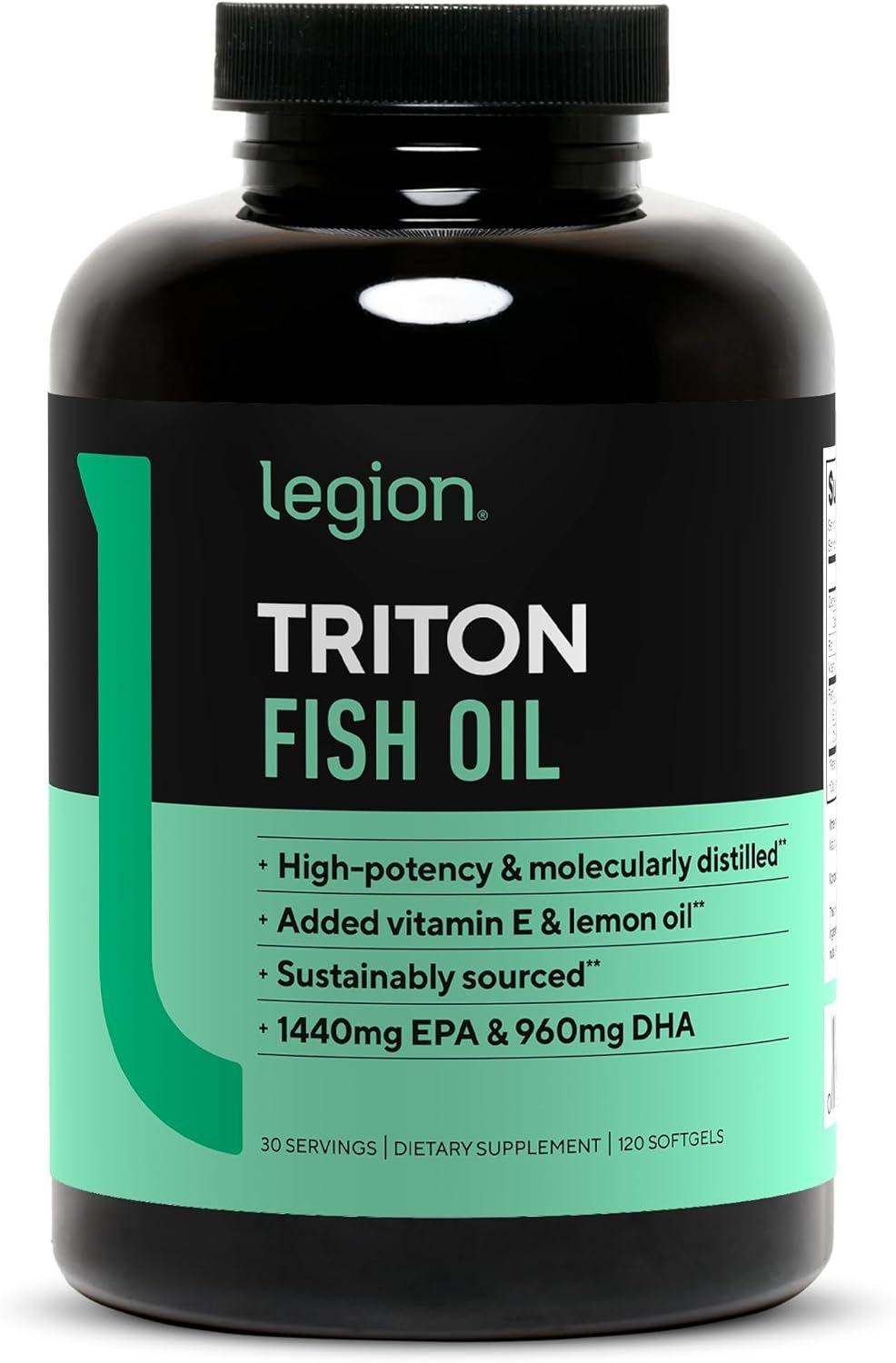 LEGION Triton Fish Oil Capsules Triple Strength Omega 3