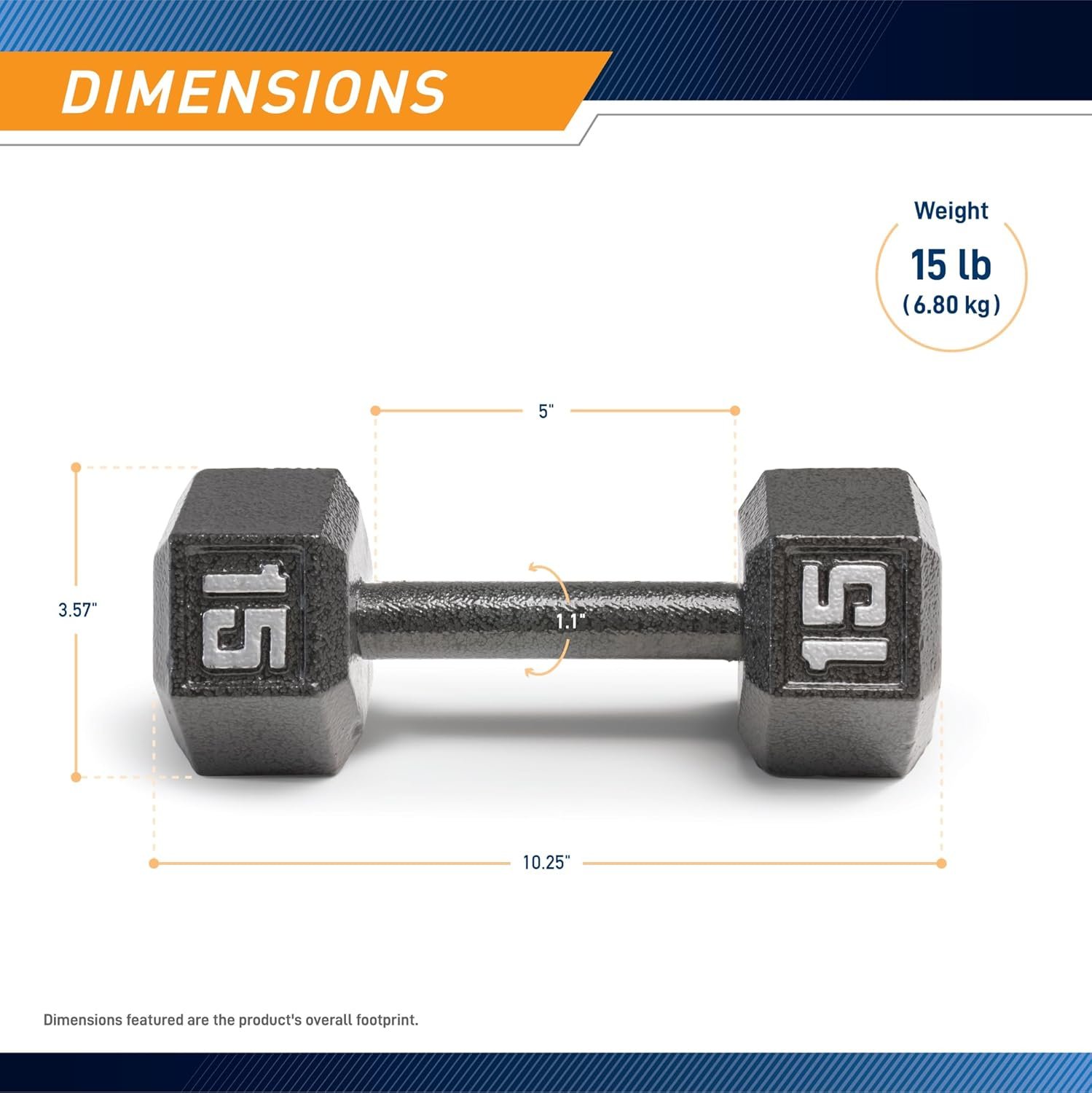 Marcy Cast Iron Hex Dumbbells - Image 3
