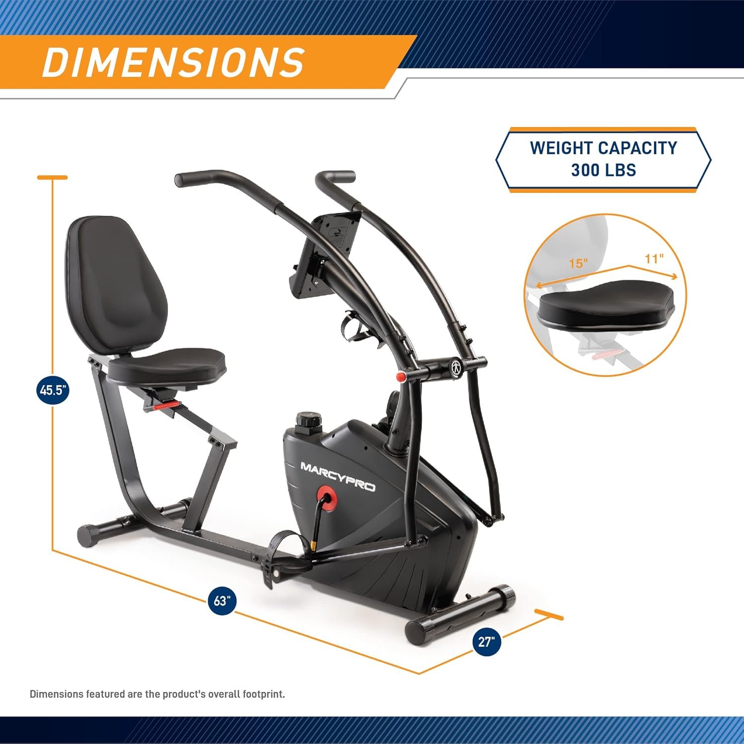 Marcy Dual Action Cross Training Recumbent Exercise Bike - Image 3