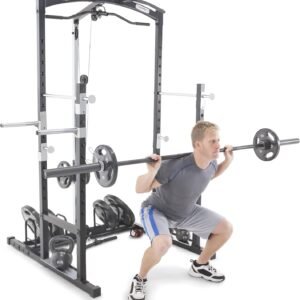 Marcy Strength Training Home Gym Cage with Pulley System