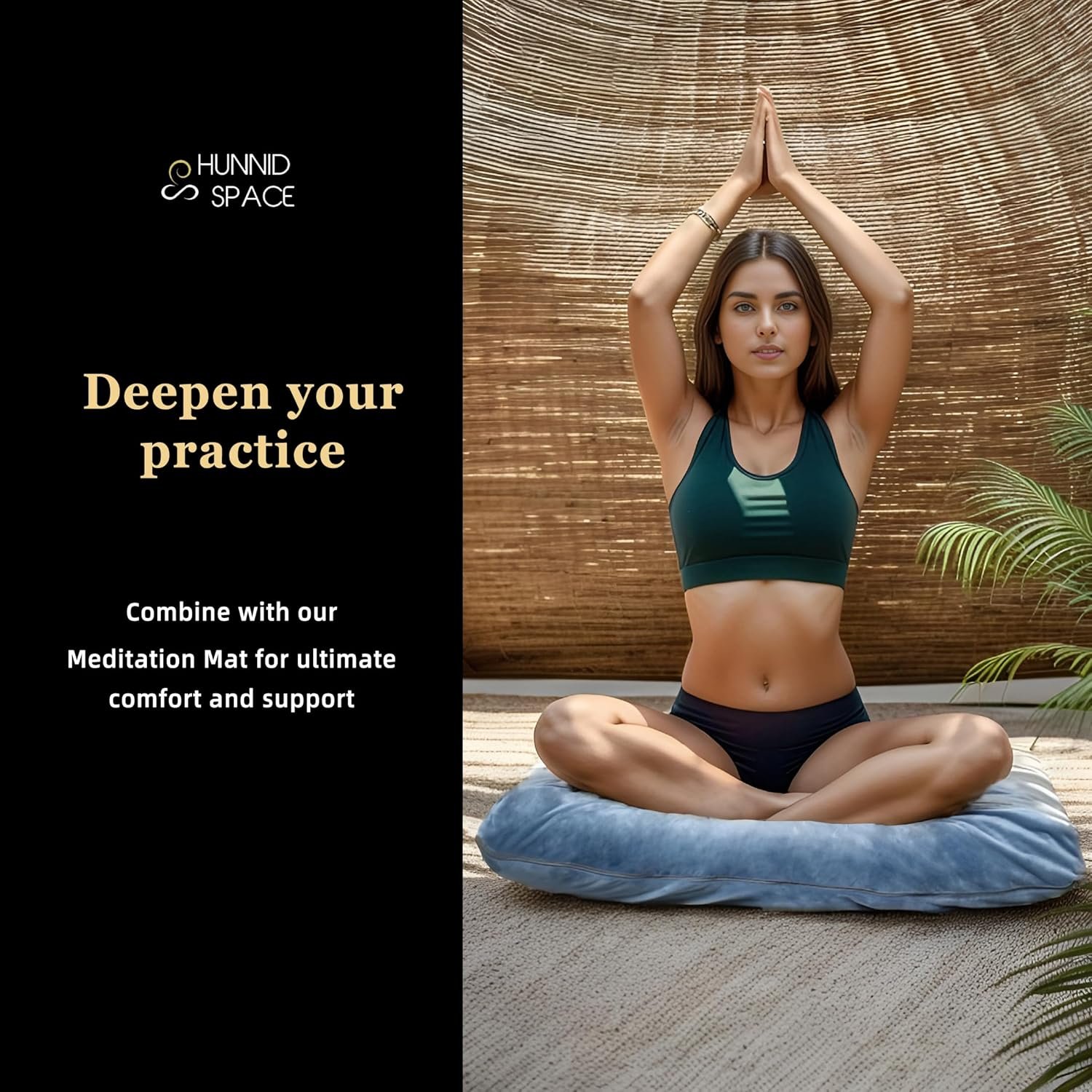 Meditation Zafu Cushion Set with Buckwheat Hulls and Memory Foam - Image 7