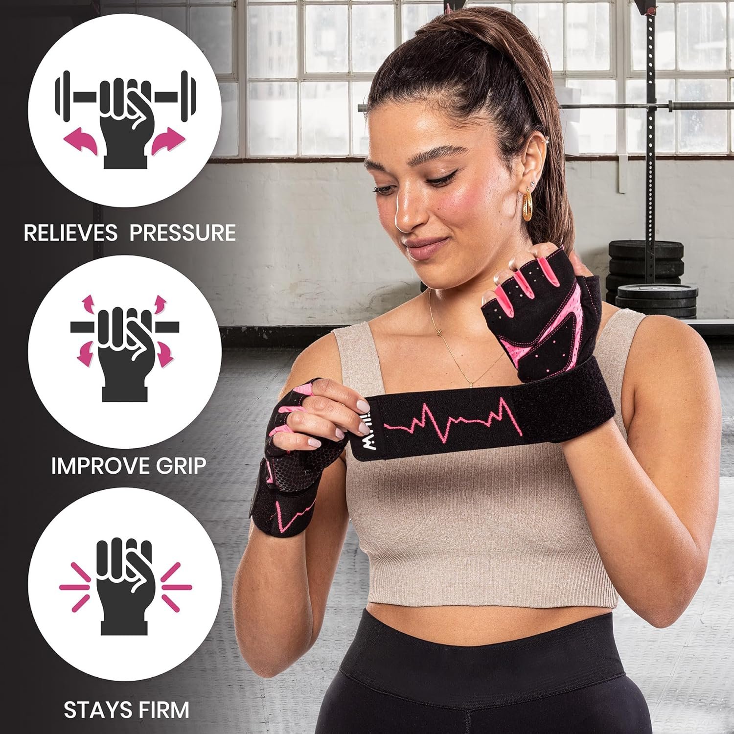 MhIL Workout Gloves for Women - Image 3