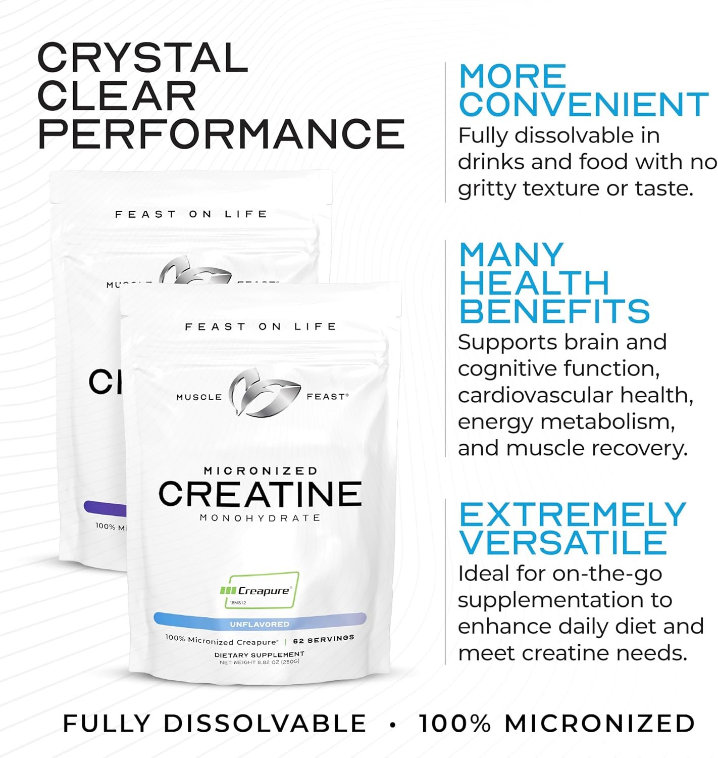 Muscle Feast Creapure Micronized Creatine Monohydrate Powder - Image 4
