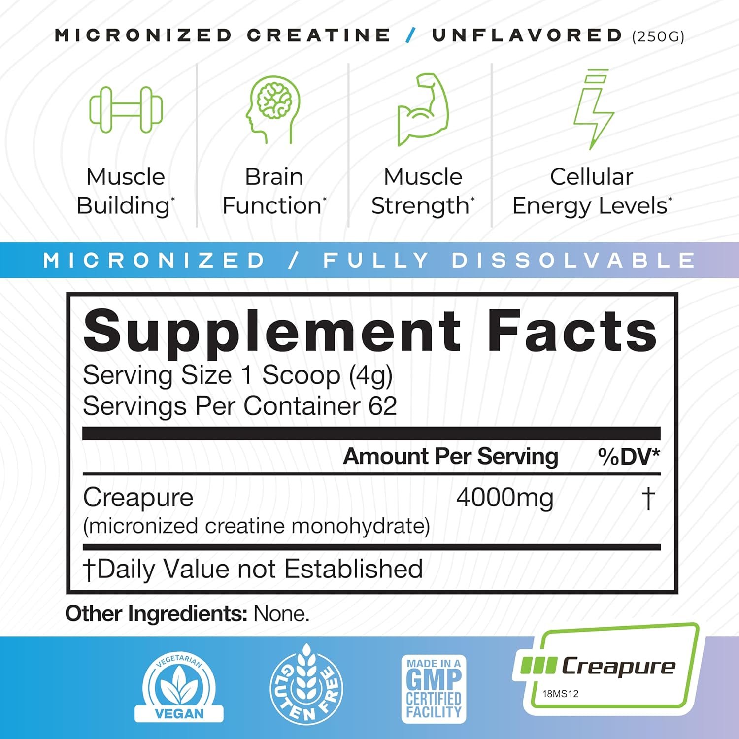 Muscle Feast Creapure Micronized Creatine Monohydrate Powder - Image 5