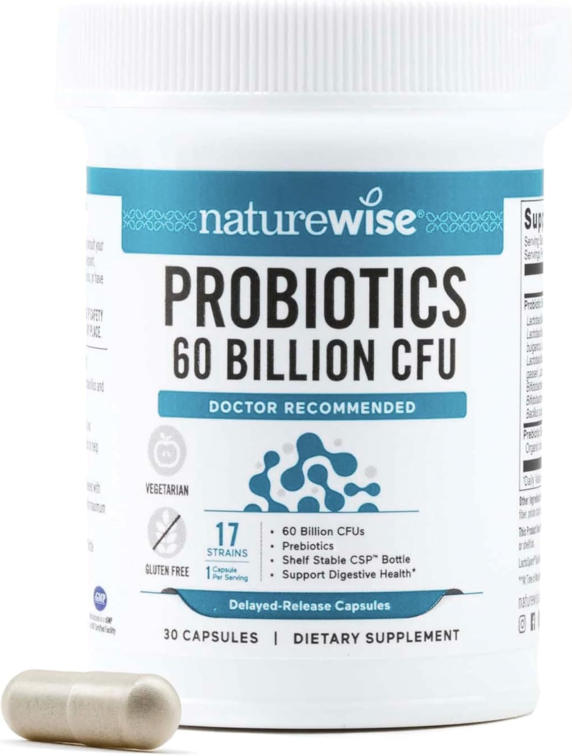 NatureWise Probiotics 60 Billion CFU 17 Strains